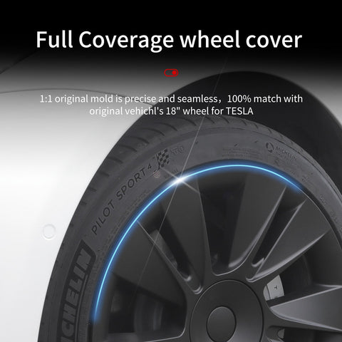 Rim Protector 18'' Knife Style Model 3 Wheel Cover (2017-2023) For Tesla Model 3