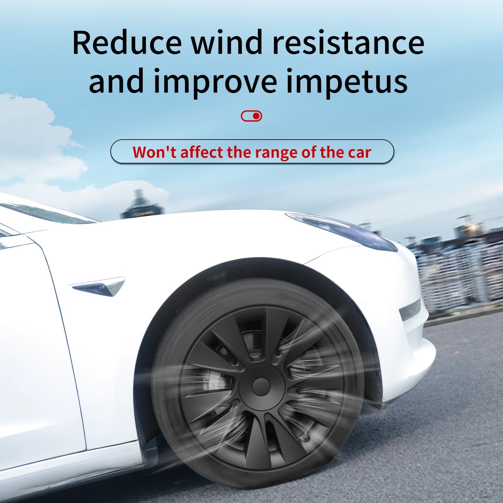 Rim Protector 18'' Knife Style Model 3 Wheel Cover (2017-2023) For Tesla Model 3