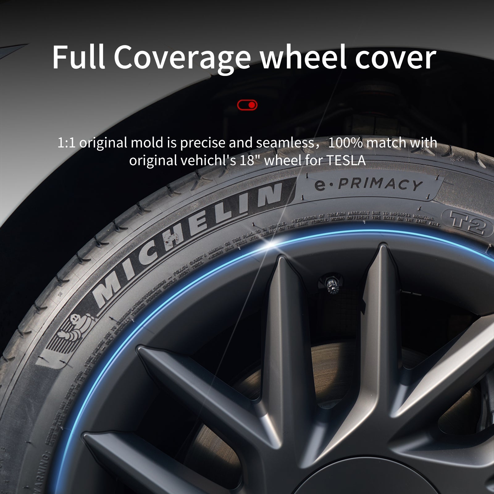 Center Caps 18'' Sporty Style Wheel Cover (2023-2024) For Tesla Model 3 Highland
