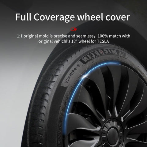 Protector Cover Kit 18'' New Storm Style Wheel Cover (2023-2024)For Tesla Model 3 Highland