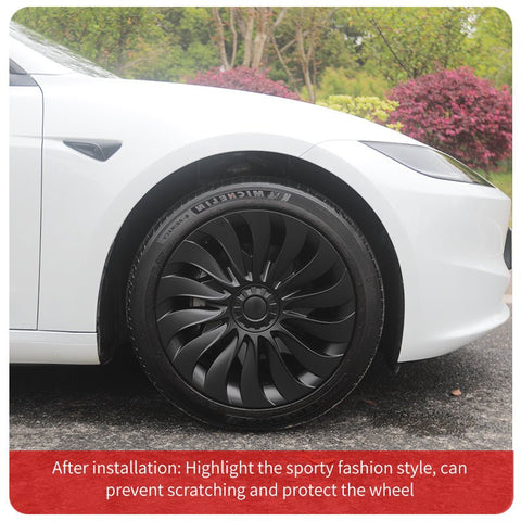 Protector Cover Kit 18'' New Storm Style Wheel Cover (2023-2024)For Tesla Model 3 Highland