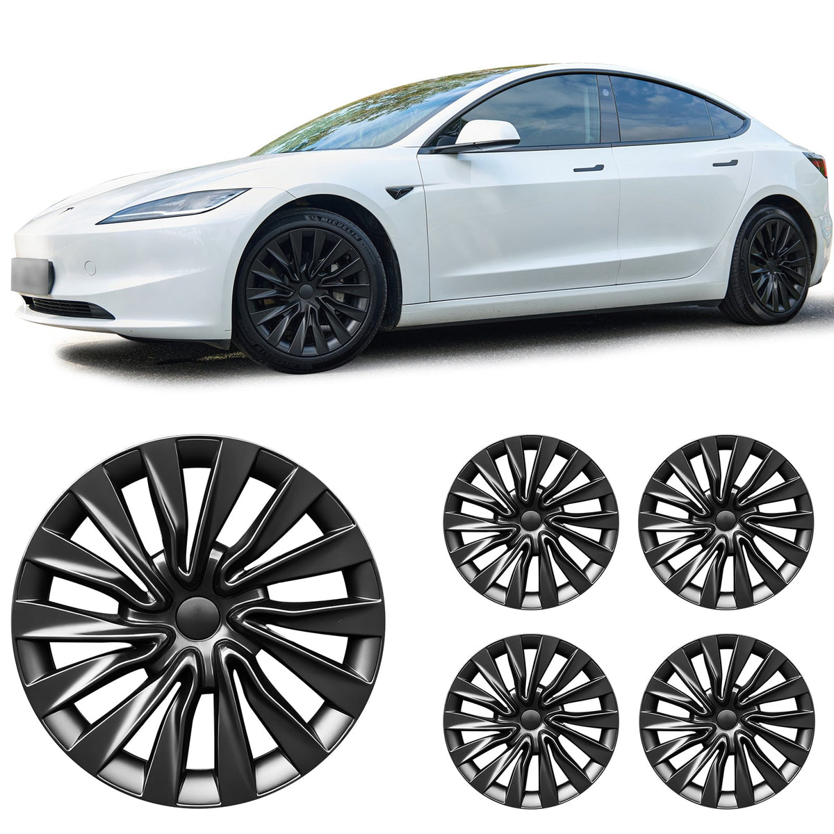 18'' X Style Rim Protector Hub Cap (2023-2025) For Tesla Model 3 Highland