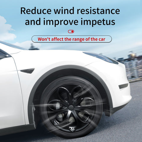 Hubcaps 19'' Petal Style Wheel Cover (2020-2024 Year)For Tesla Model Y