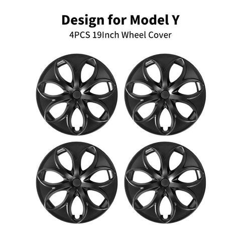 Hubcaps 19'' Petal Style Wheel Cover (2020-2024 Year)For Tesla Model Y