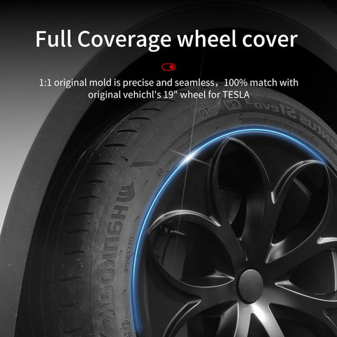 Hubcaps 19'' Petal Style Wheel Cover (2020-2024 Year)For Tesla Model Y