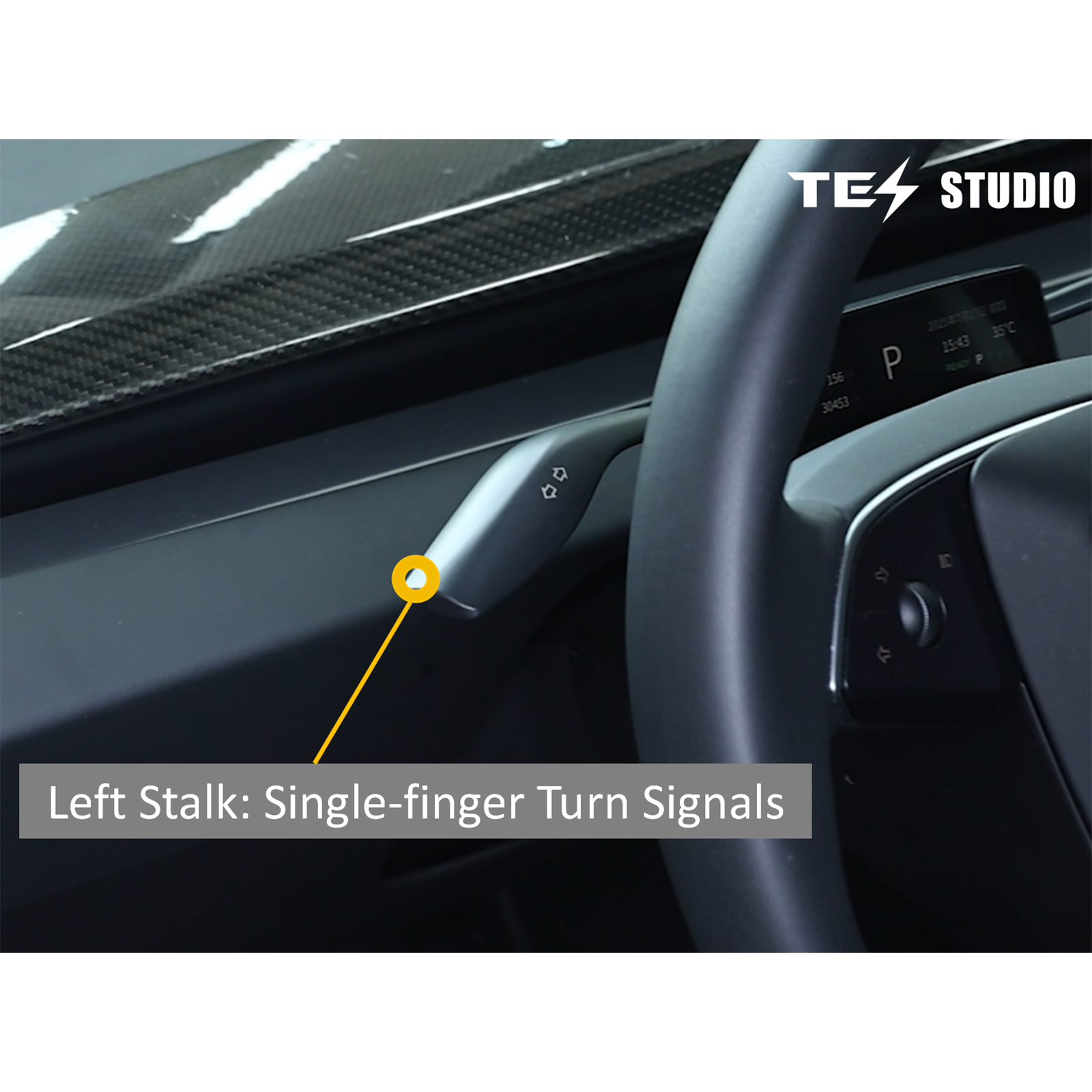 Turn Signal & Gear Shift Stalk With Mini Display For Tesla Model 3 Highland / Y Juniper