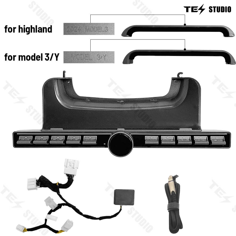 Tesstudio Magic Rotating Button Docking Station for Tesla Model 3/Y/Highland Model Y Juniper 2.0