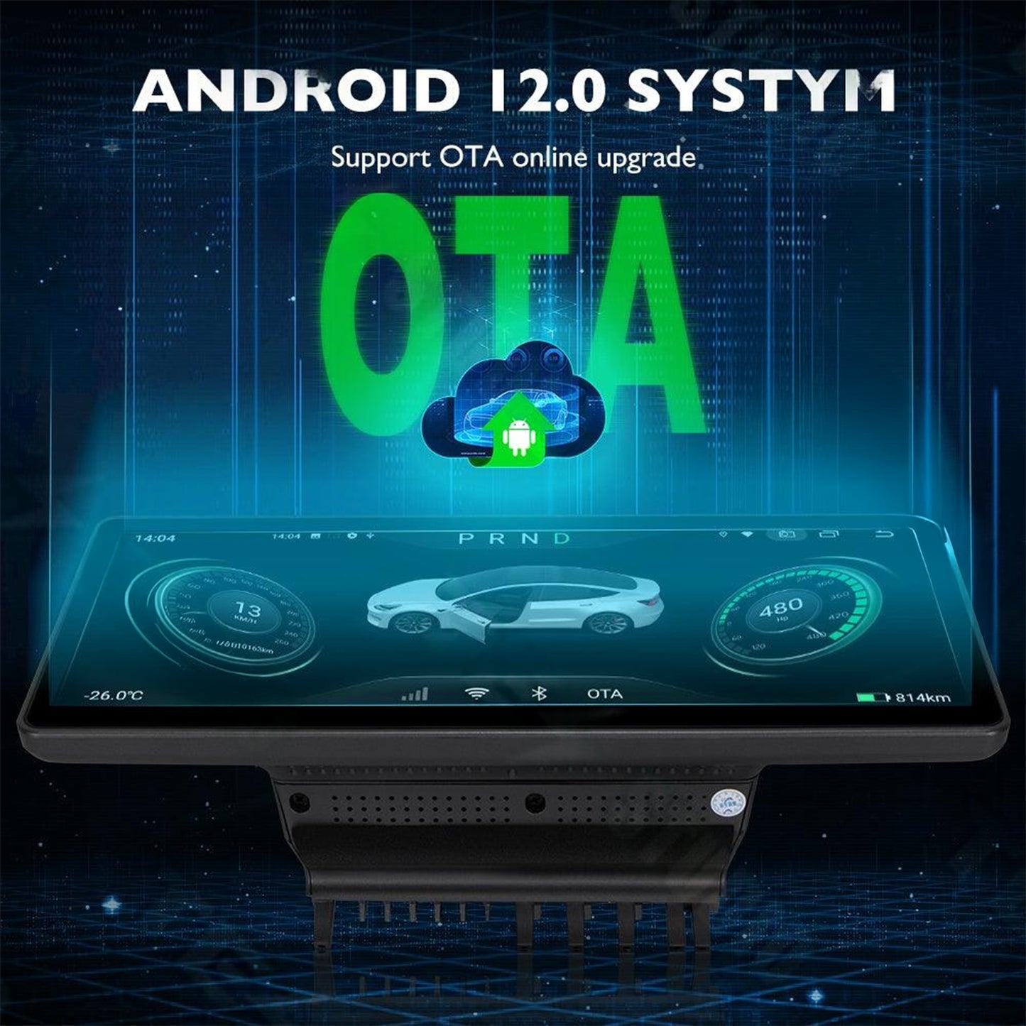 테슬라 모델 3 / Y CTmods®용 10.25인치 안드로이드 4G 계기판 대시보드 화면