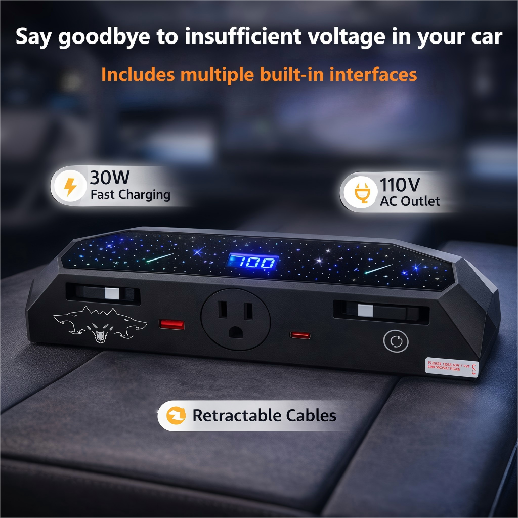 110V AC Ctmods®가 장착된 Tesla Cybertruck 도킹 서랍 블레이드 