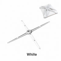 White Starlink Mini and Gen 3 silicone windproof securing strap with installed dish preview