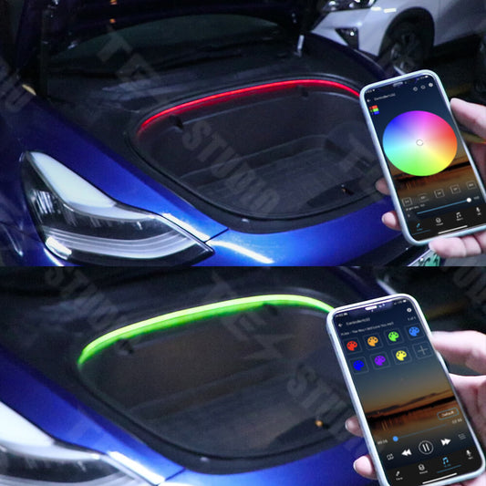 Model 3/Y/X/S Multi-function RGB LED Frunk Light Strip