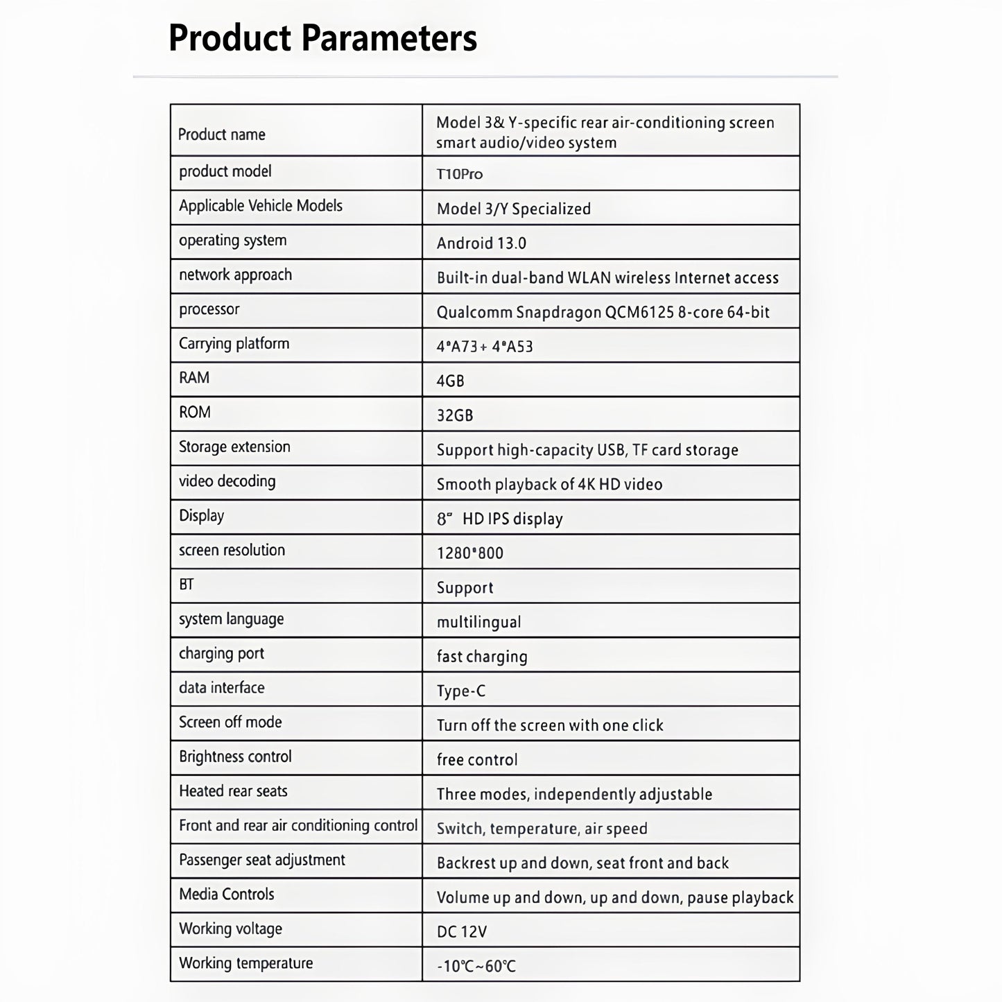 R89 Rear Entertainment Display Screen with Disney+ For Model 3/ Model Y (Feb 2019+) CTmods®