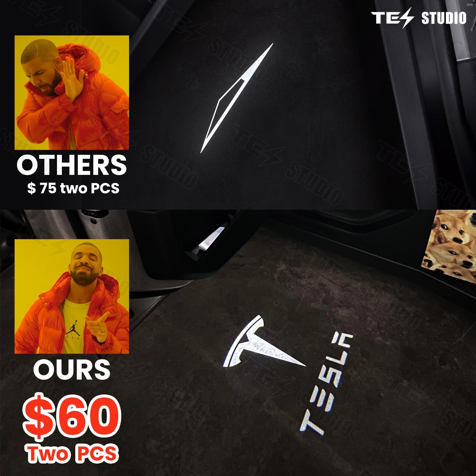 Projection Lights Cybertruck Welcome Puddle Lights For Tesla Cybertruck