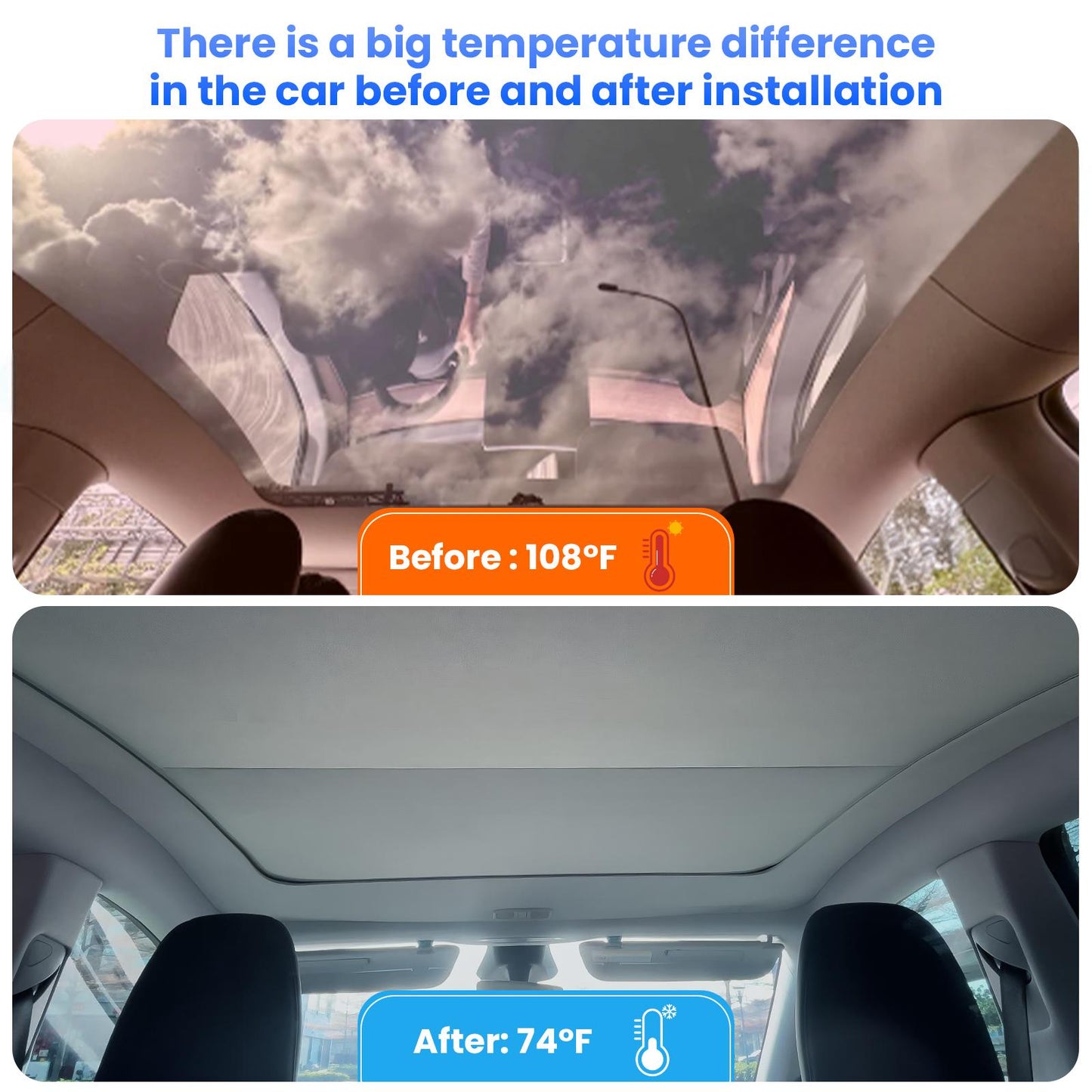 Tesla Model Y Juniper Electric Voice-Controlled Power Sunshade (2025+) - With Ambient Light