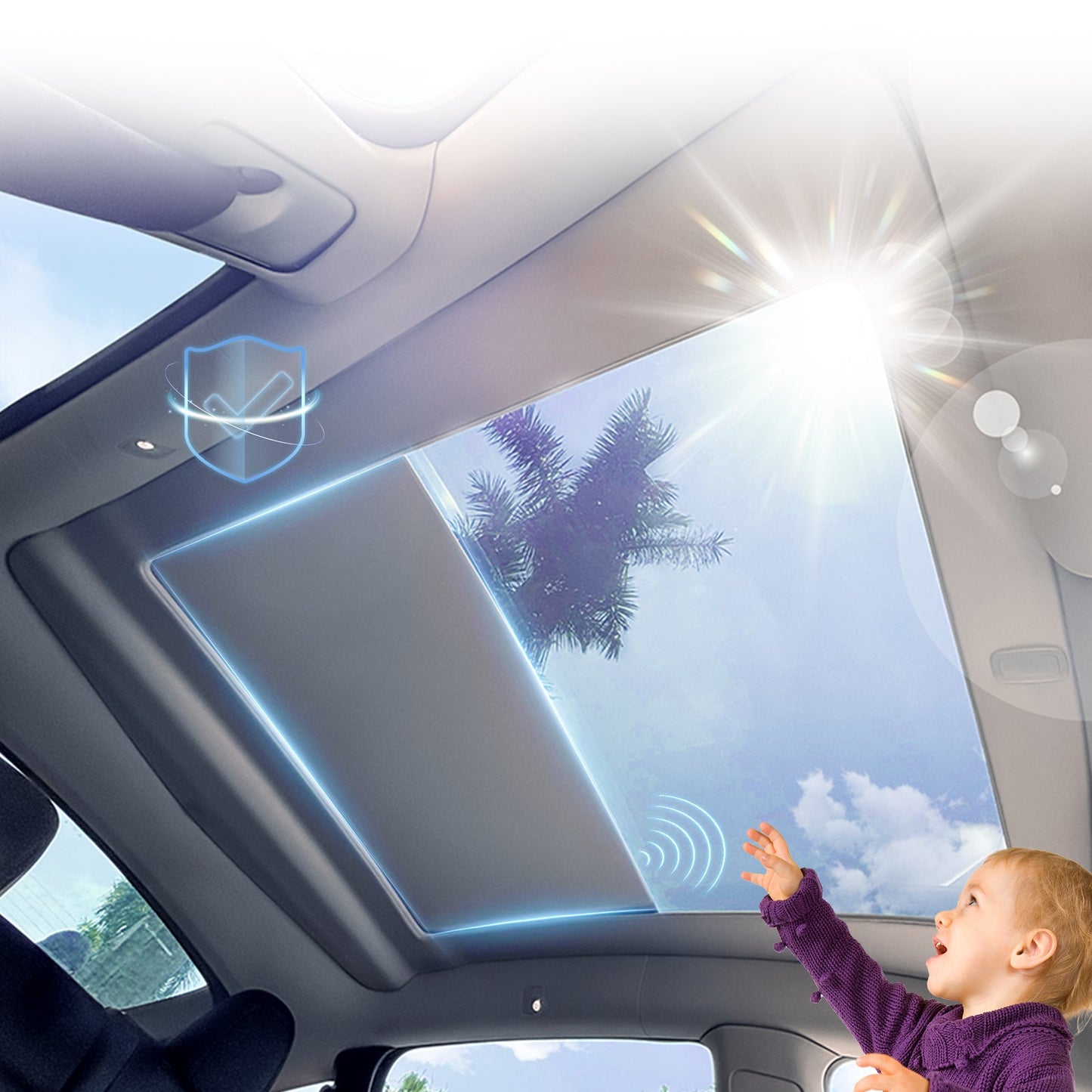 Power Sunshade Voice-Controlled Electric Sunshade For Tesla Model Y & Model Y Juniper