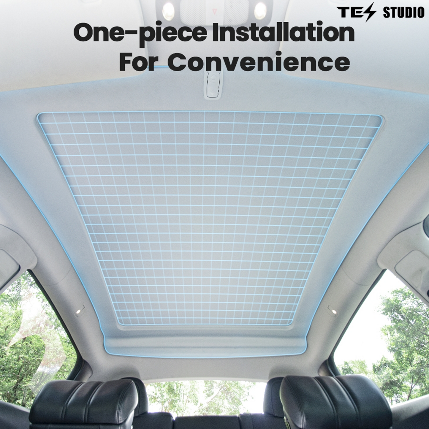 Power Sunshade Electric Sunshade Voice Control Roof Shade For Tesla Model Y