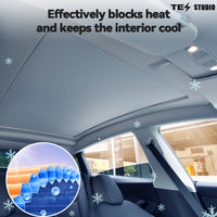 Power Sunshade Electric Sunshade Voice Control Roof Shade For Tesla Model Y