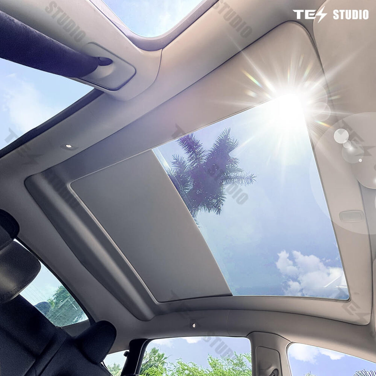 Power Sunshade Electric Sunshade Voice Control Roof Shade For Tesla Model Y