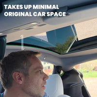 Tesla Model Y Juniper Power Sunshade Voice-Controlled Electric Sunshade With Ambient Lighting Tesla Interior Accessories Tesstudio®