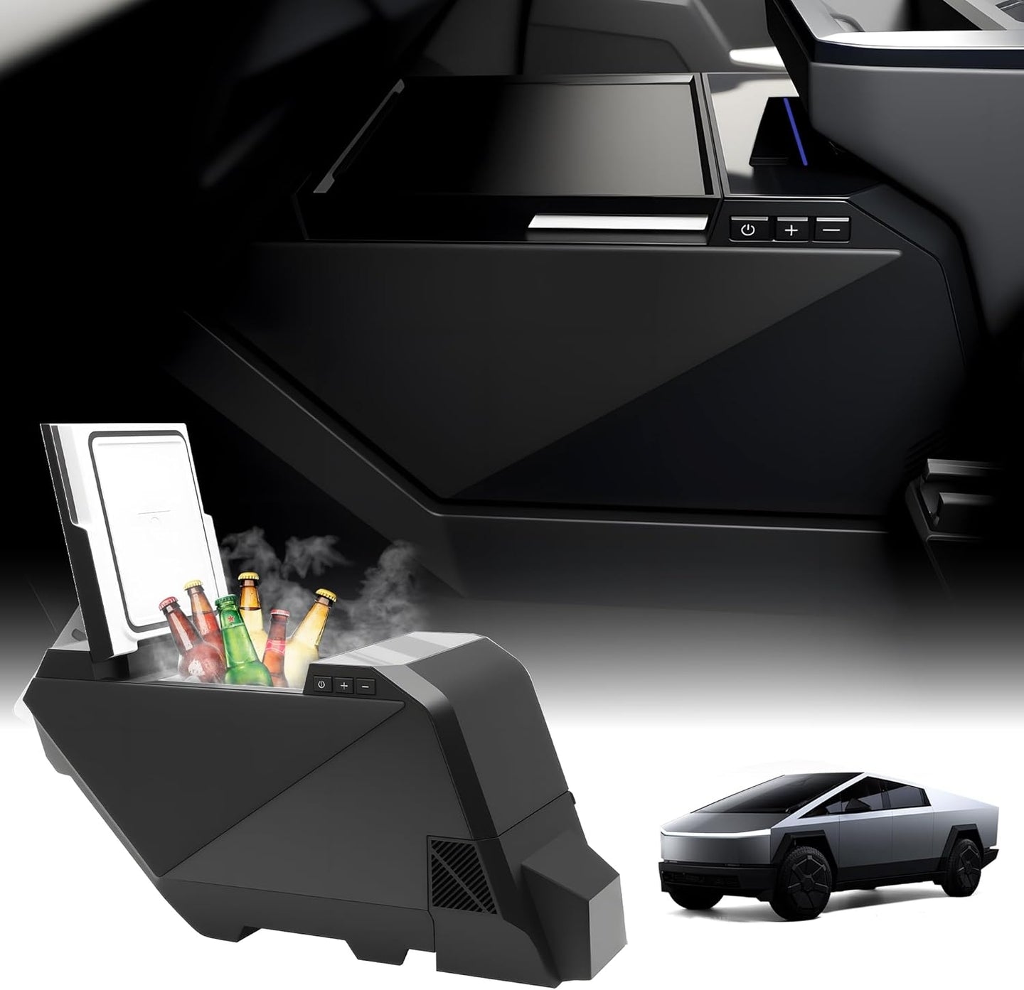 Tesla Cybertruck Fridge Cybertruck Cooler 18L Center Console Refrigerator CTmods®