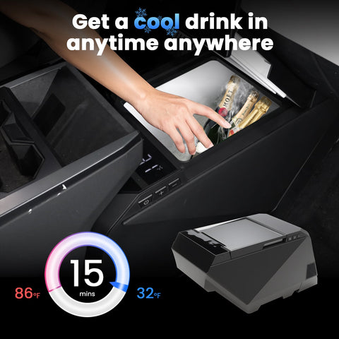 Tesstudio Cooler Fridge 18L Center Console Fridge for Tesla Cybertruck