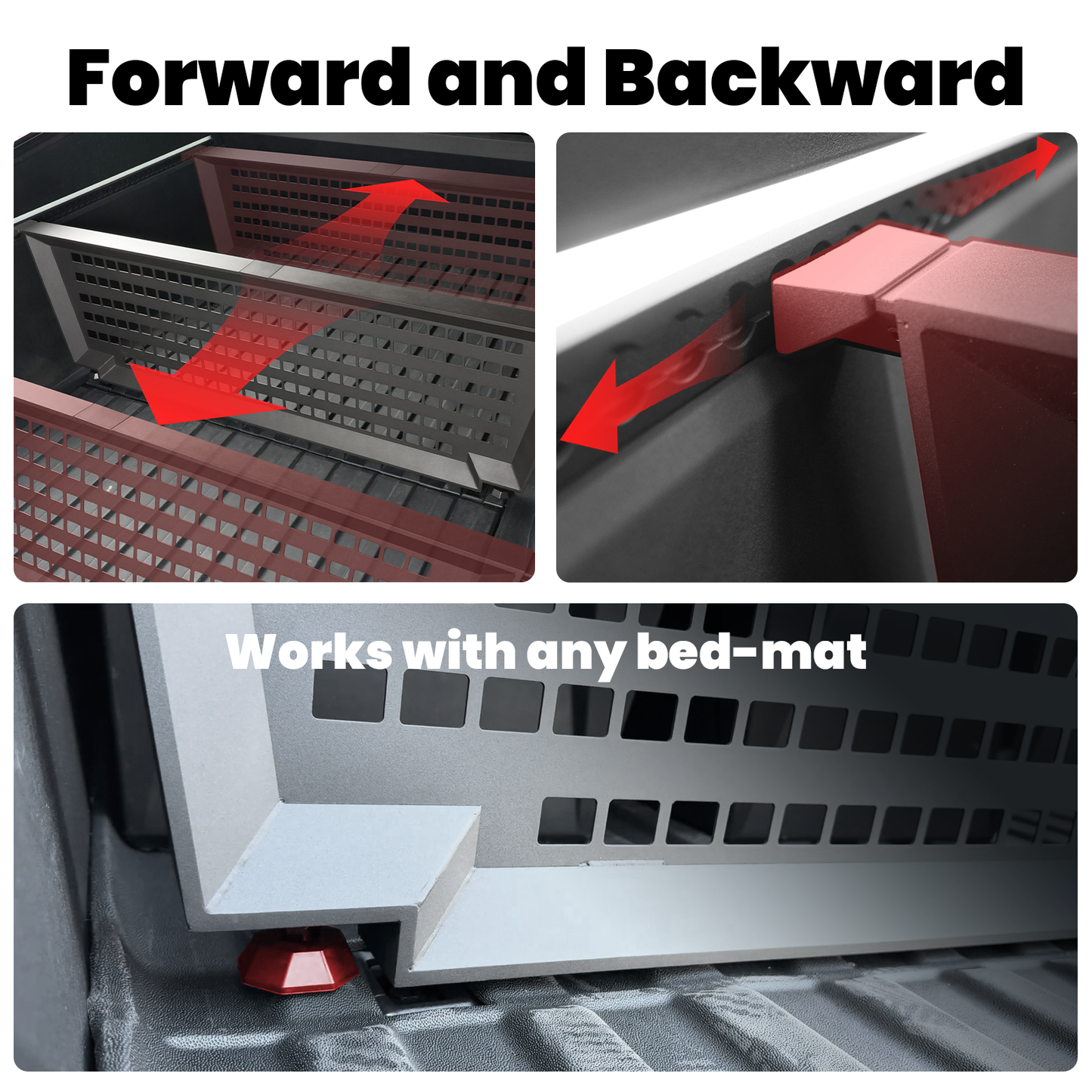 Truck Bed Divider for Cybertruck Accessories Cargo Divider Aluminum Molle Panels Enhanced Cargo Storage
