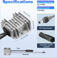 Cargador de coche de 10-28V a 30V CC Adaptador de corriente con enchufe hembra para Starlink Mini