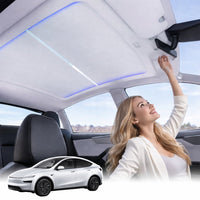 Tesla Model Y Juniper Electric Voice-Controlled Power Sunshade (2025+) - With Ambient Light