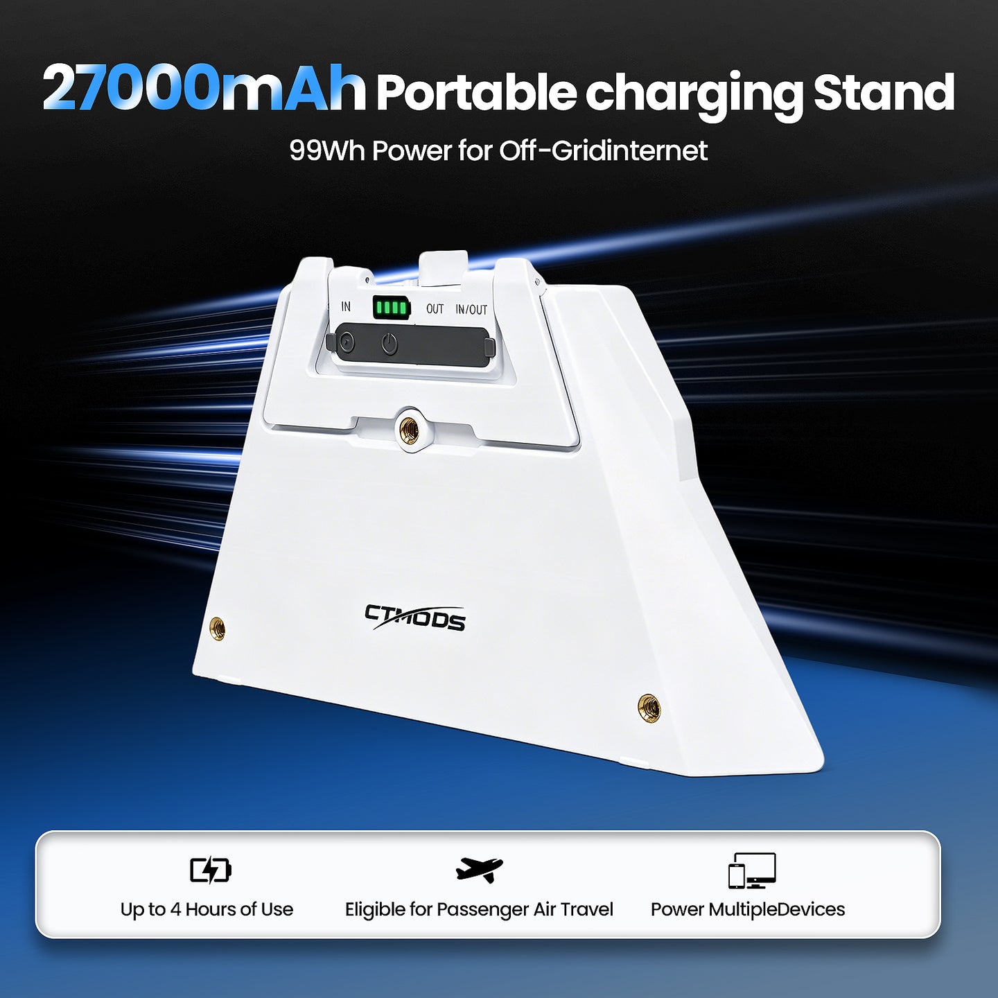 27000mAh (99Wh) Starlink Mini All-in-One Power Bank & Mount Kit / Airline-Approved Type-C Charging / Without extra mount CTmods