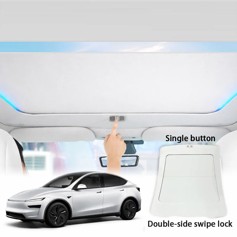 Tesla Model Y Juniper Electric Voice-Controlled Power Sunshade (2025+) - With Ambient Light