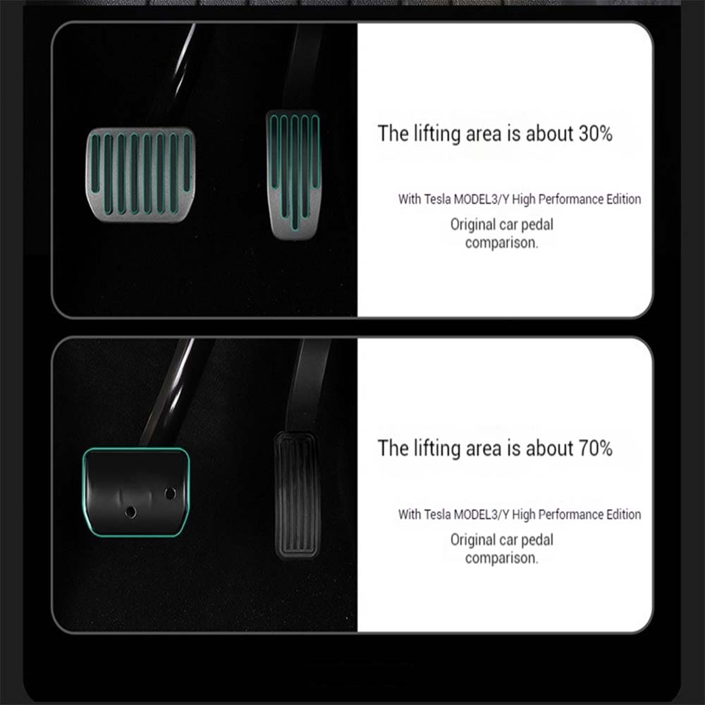 테슬라 브레이크 페달 모델 3/Y/3 하이랜드/모델 Y 주니퍼 풋 페달 미끄럼 방지 성능 풋 레스트 CTmods® 