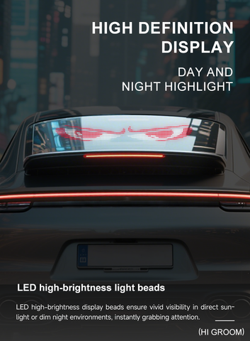 Multifunctional Bright Programmable Flex LED Display for Cars/SUVs/Trucks/Tesla/Multi-Scene