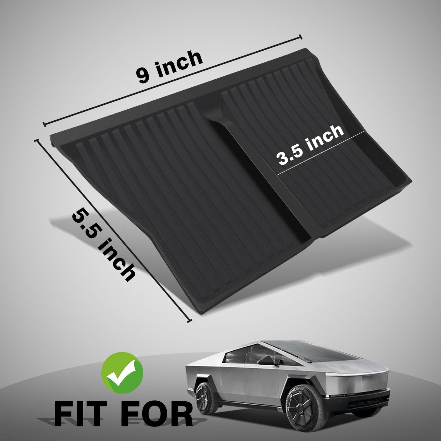 사이버트럭용 Tesstudio 센터 콘솔 전화 충전 구역 실리콘 매트