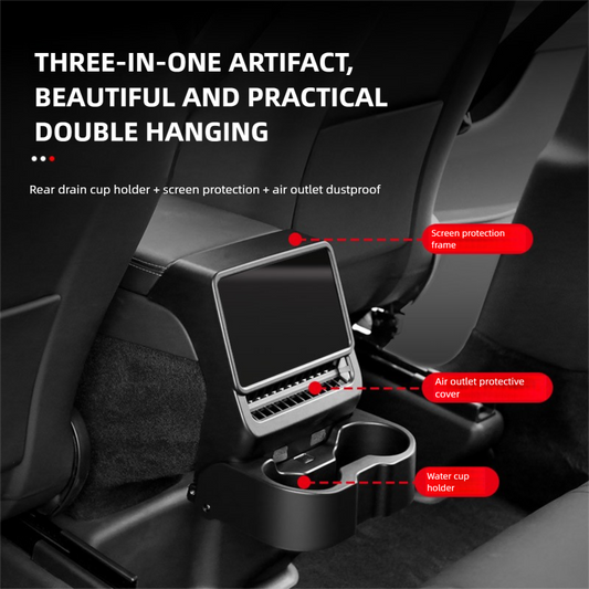 Rear Screen Cup Holder 3 in 1 for Model 3 Highland/ Model Y Juniper