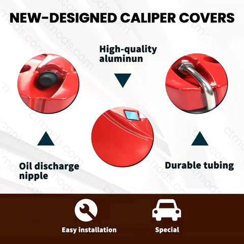 CTmods® Red/Yellow Brake Caliper Covers Wheel Accessories For Tesla Cybertruck