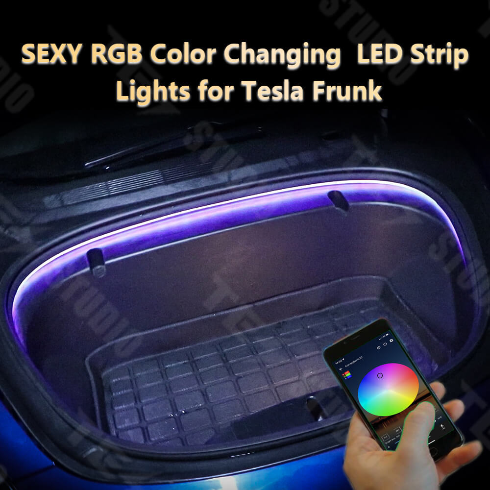 Model 3/Y/X/S Multi-function RGB LED Frunk Light Strip