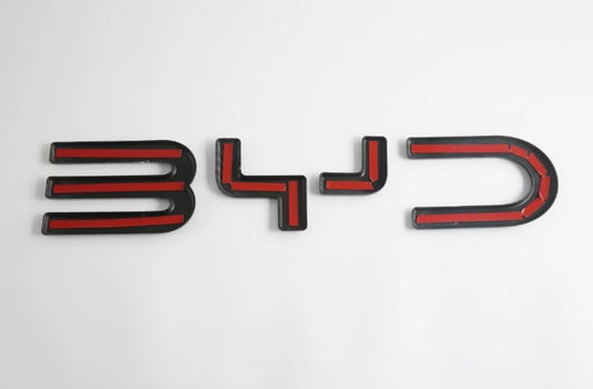 Car Accessories Front Letter BYD Car Emblem Badge for BYD Shark 6 Auto Letters 3M Adhesive Raised Decal Front Grille Emblem (Matte Black)