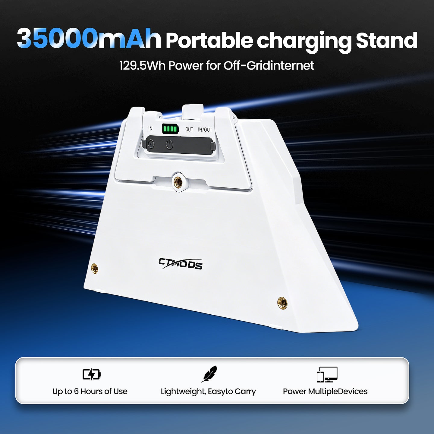 35000mAh (129.5Wh) Starlink Mini All-in-One Power Bank & Mount Kit / Without extra mount - CTmods