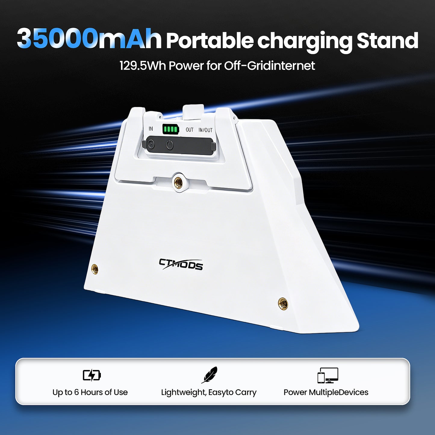 35000mAh (129.5Wh) Starlink Mini All-in-One Power Bank & Mount Kit / Without extra mount - CTmods