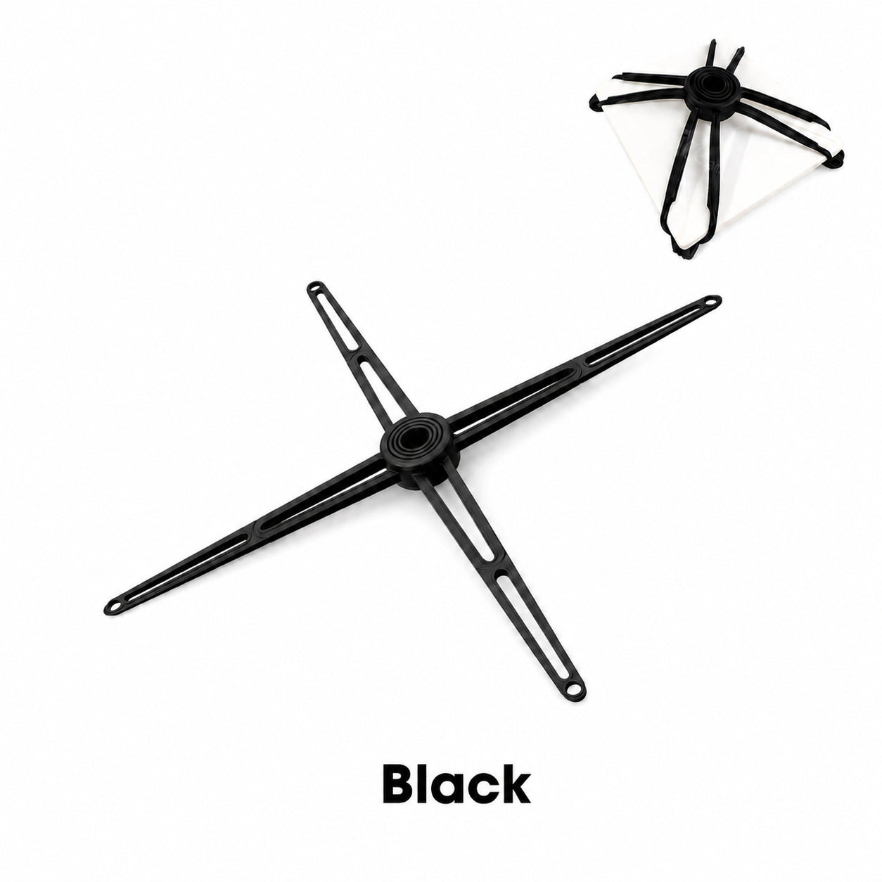 Black outdoor silicone windproof securing strap for Starlink Mini and Gen 3