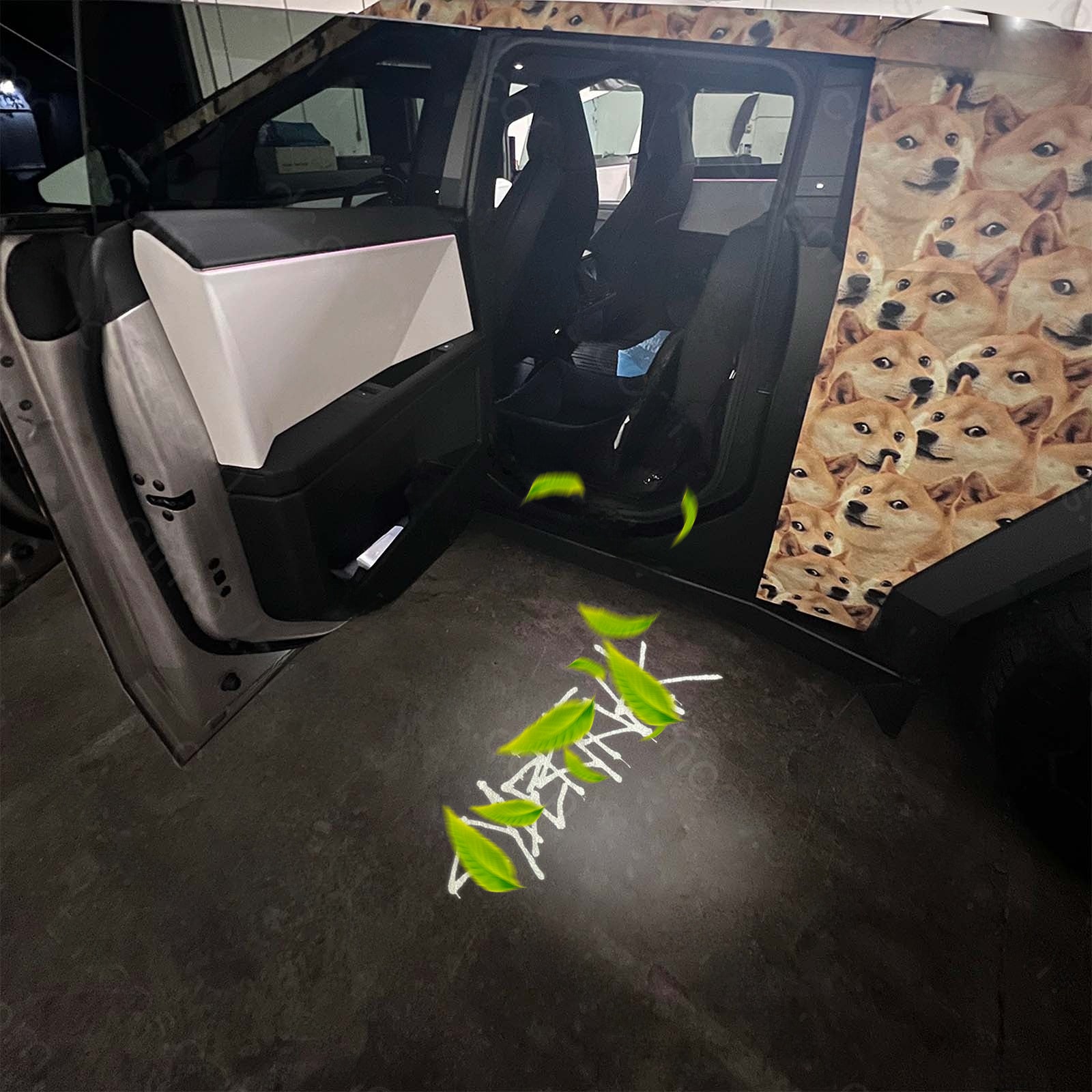 CTmods® Puddle Lights Projector Door Step Light For Tesla Cybertruck