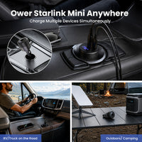 Starlink Mini 12V/24V Car Charger with USB-C - 30V 2A Output