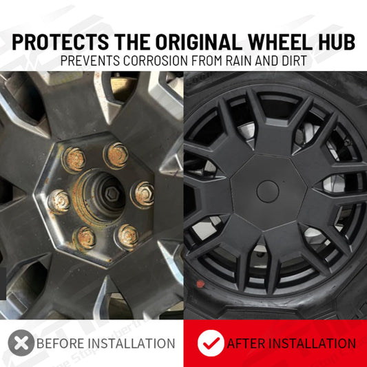 CTmods® Center Hub Caps (Set of 4) for 20" Wheel Covers For Tesla Cybertruck