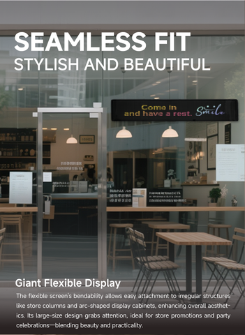 Multifunctional Bright Programmable Flex LED Display for Cars/SUVs/Trucks/Tesla/Multi-Scene