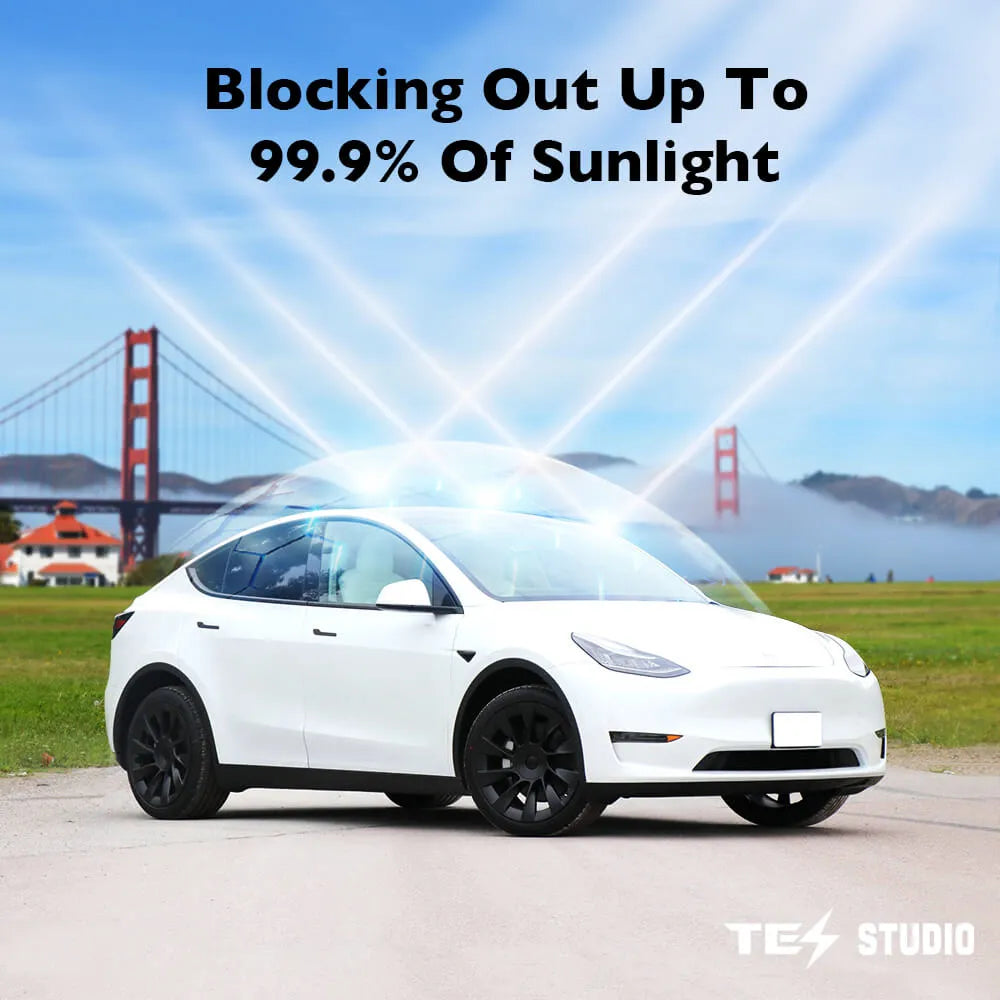Power Sunshade Electric Sunshade Voice Control Roof Shade For Tesla Model Y