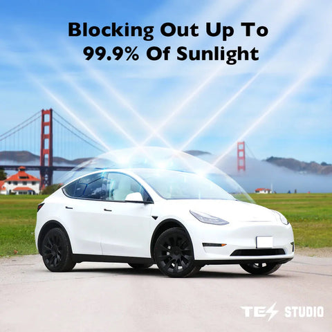 Power Sunshade Electric Sunshade Voice Control Roof Shade For Tesla Model Y