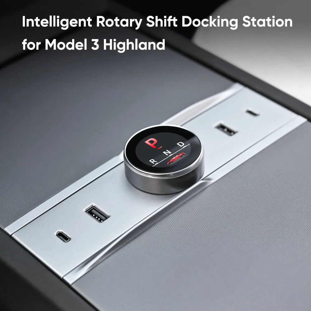 Smart Rotating Gear Shift Dock For Tesla Model Y Juniper Model 3 Highland