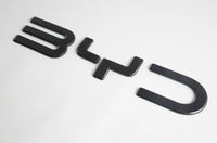 Car Accessories Front Letter BYD Car Emblem Badge for BYD Shark 6 Auto Letters 3M Adhesive Raised Decal Front Grille Emblem (Matte Black)
