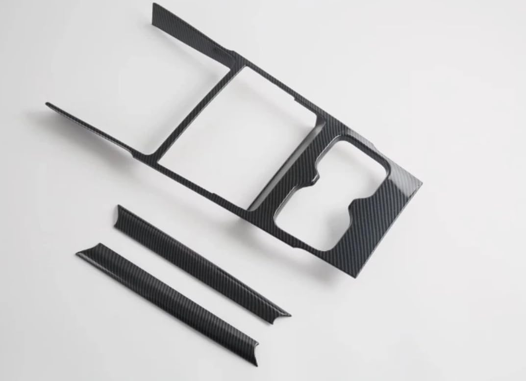 Compatible with BYD Shark 6 2024-2025 2026，Center Console Gear Shift Transmission Box Panel Cover Interior Frame Trims(Carbon Fiber Style)