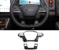 Steering Wheel Switch Cover for BYD Shark 6 2025 2024 Car Accessories ABS Steering Wheel Cover Carbon Fiber